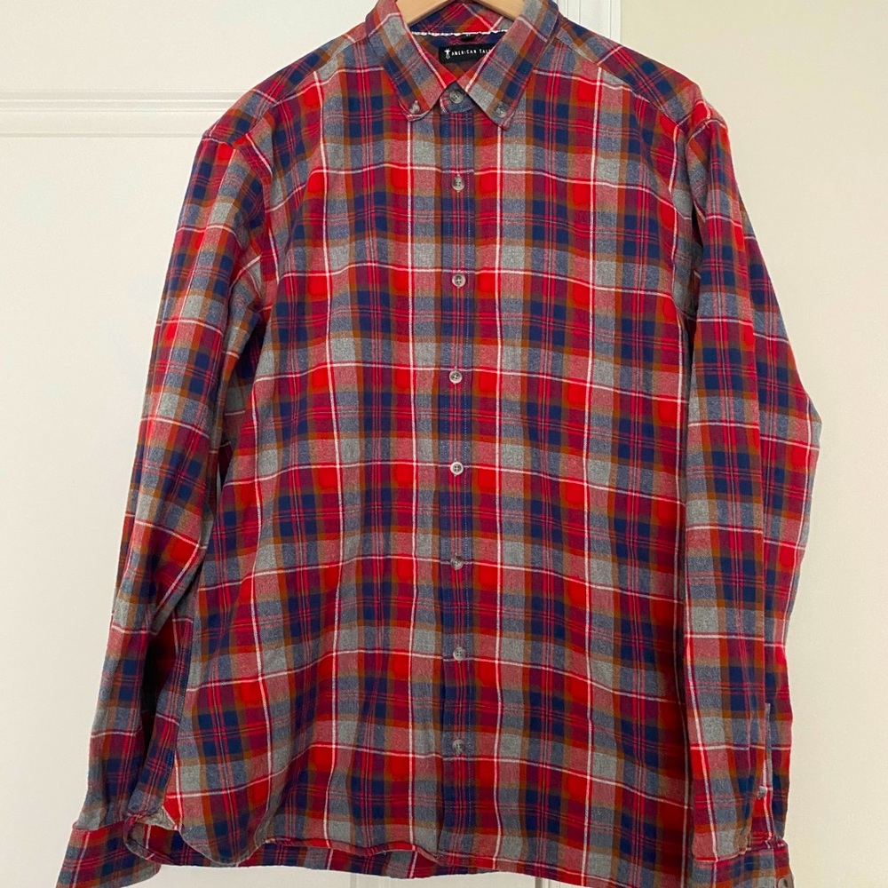 XL Tall Men’s American Tall Plaid Button ⬇️ Shirt